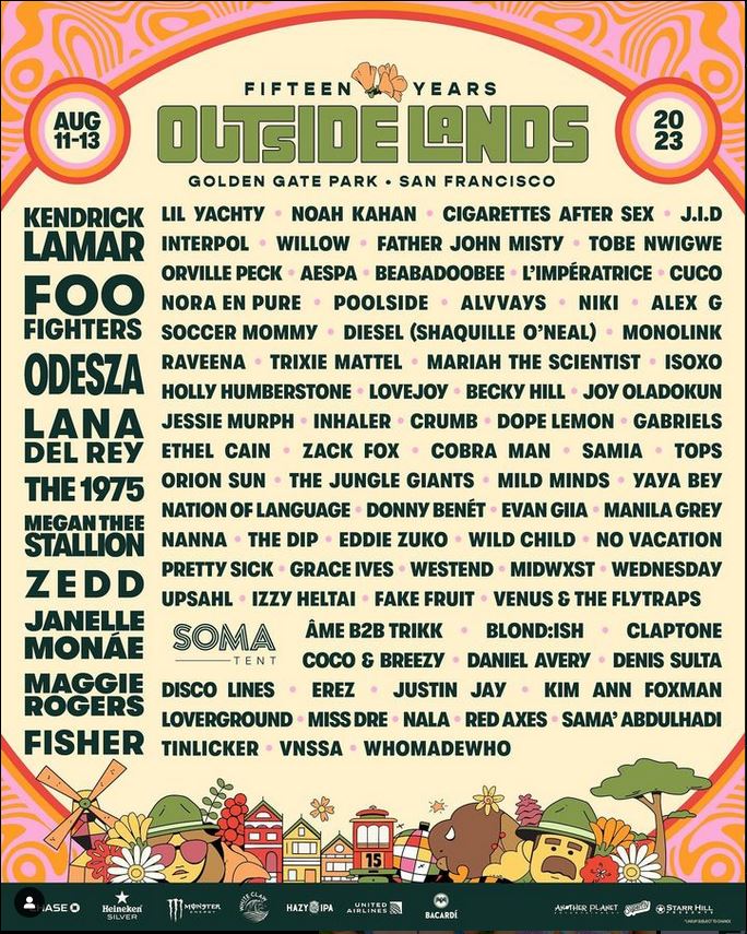 outside Lands line up 2023