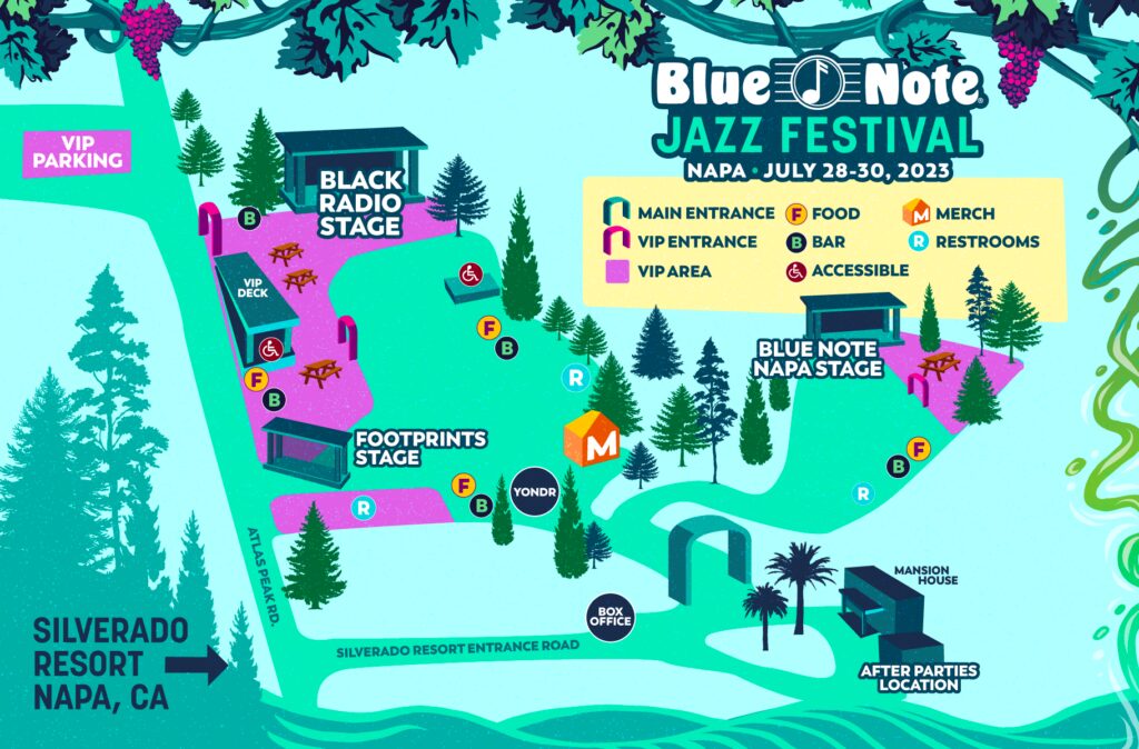 Blue Note Jazz Festival Map 2023