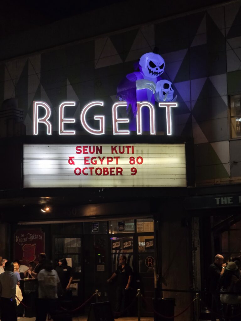 seun kuti the regent theater